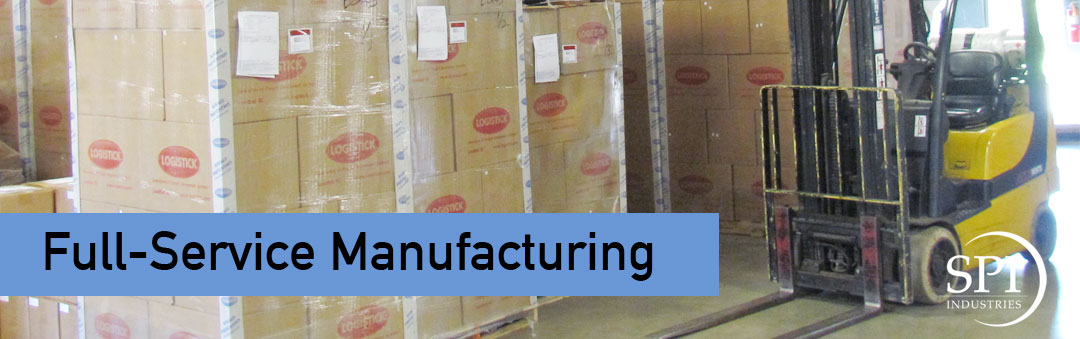SPI Full service manufacturing boxes in warehouse with forklift great lakes region